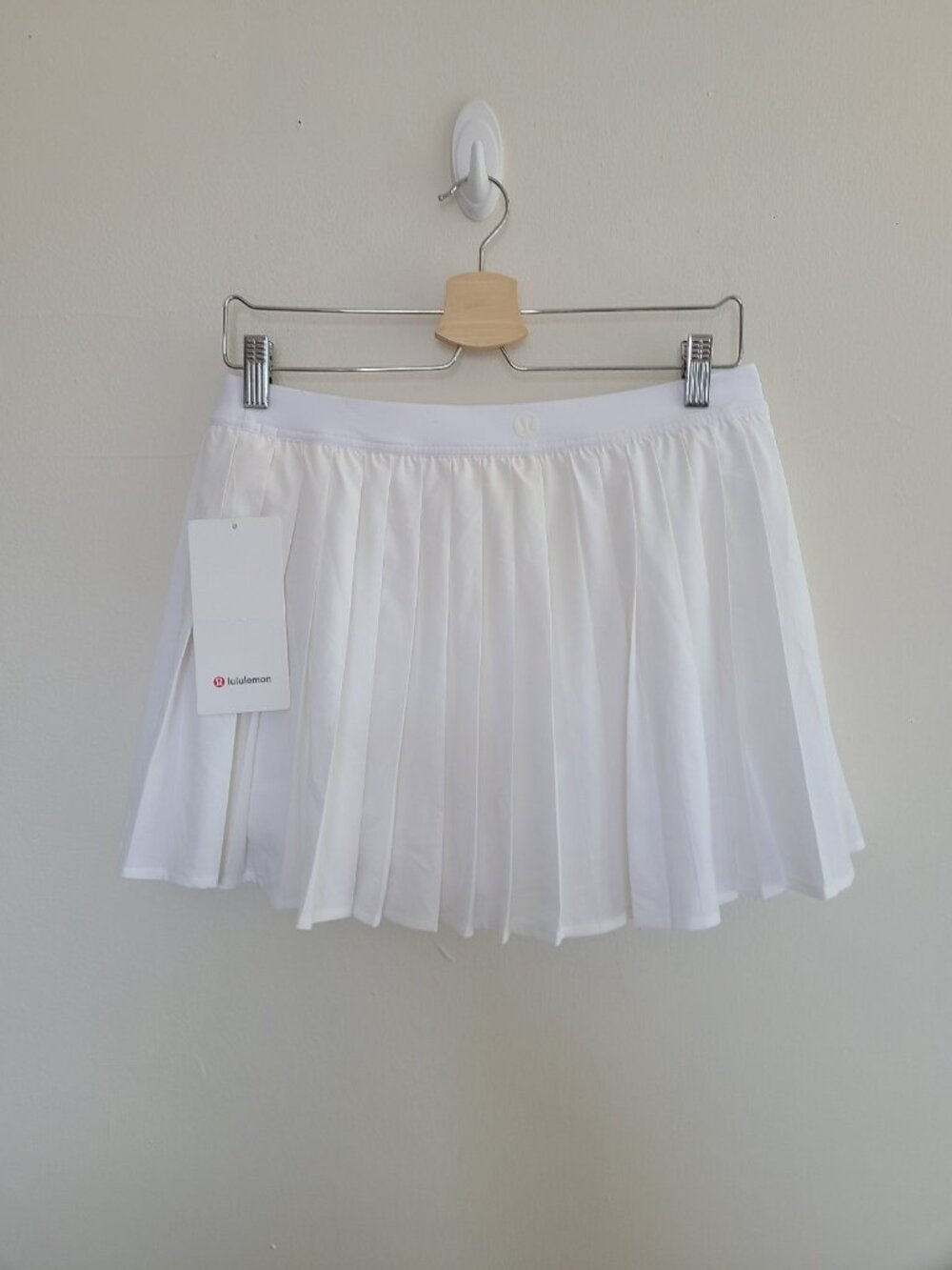NWT Lululemon High-Rise Pleated Tennis Skirt White Skort Sz 10